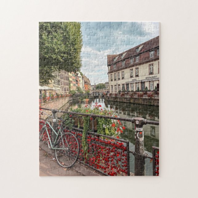 Lilla Frankrike Strasbourg Sommar Pussel (Vertikal)
