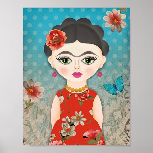 Lilla Frida Illustration Skriv ut Poster (Framsidan)