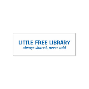 Lilla fritt Bibliotek, alltid delat bok Självfärgande Stämpel