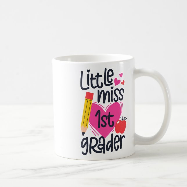 Lilla Fröken 1:a Klass Första Dagen av Hej Första  Kaffemugg (Höger)