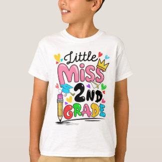 Lilla Fröken 2:a Klass Söt Ck Till Skolan T Shirt