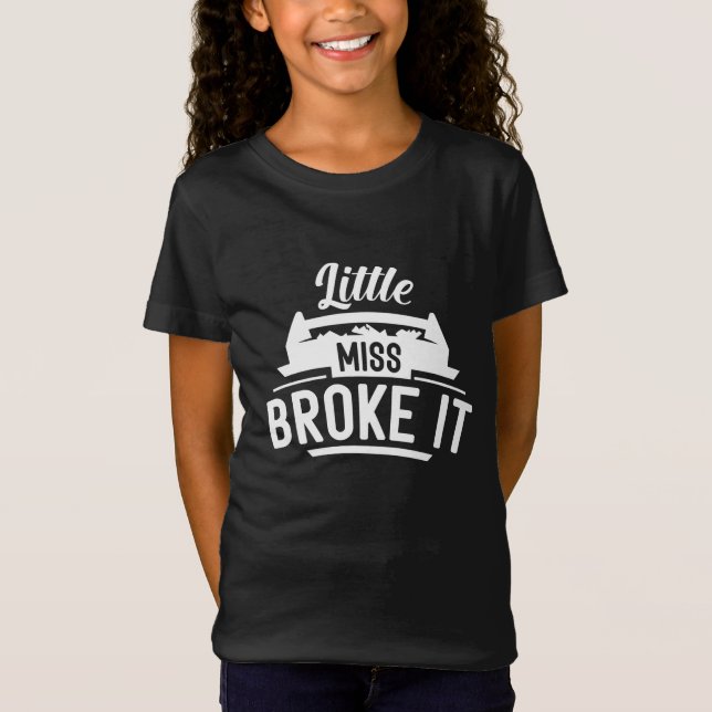 Lilla Fröken Bröt Sönder Det T Shirt (Framsida)