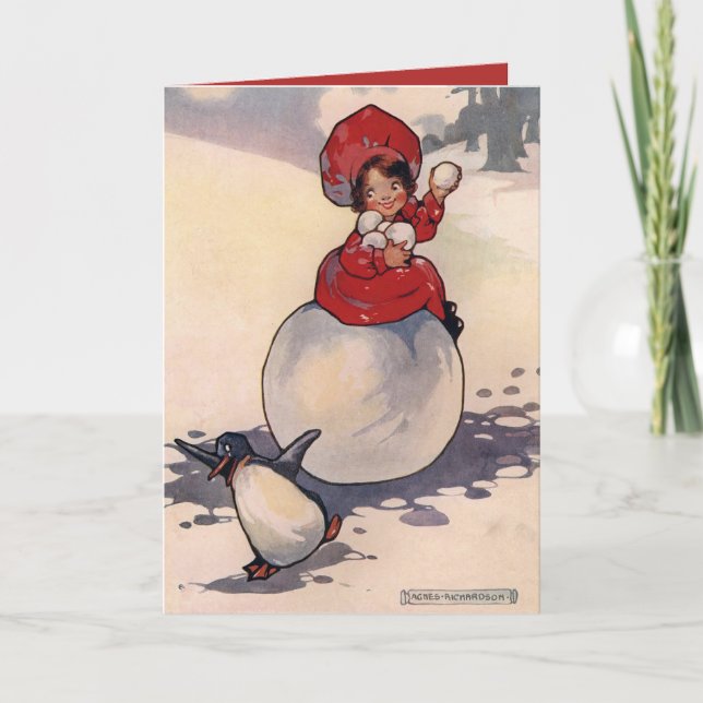 Lilla Fröken Bus by Agnes Richardson  Helgkort (Framsida)