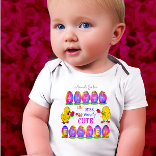 Lilla Fröken Extremt Söt Påskglada Ägg Chick T Shirt