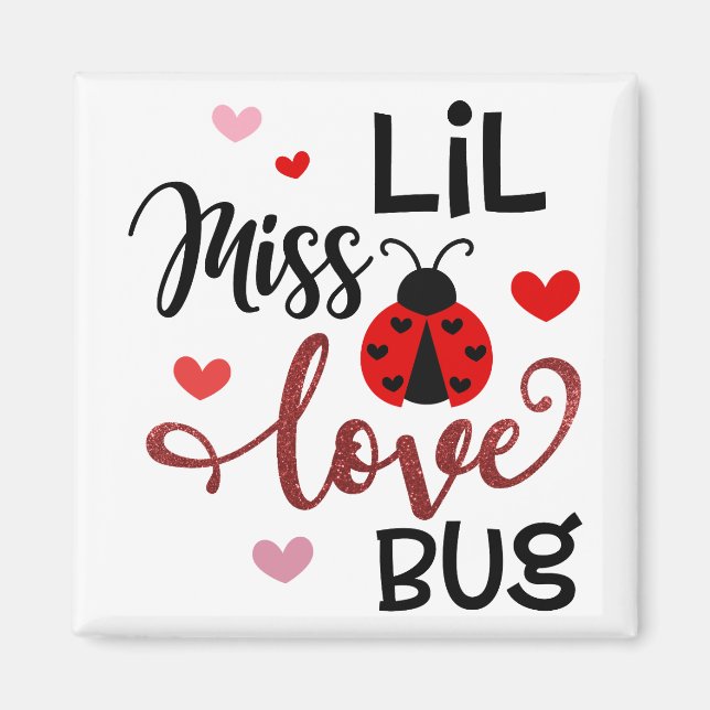 Lilla Fröken Love Bug Magnet (Framsidan)