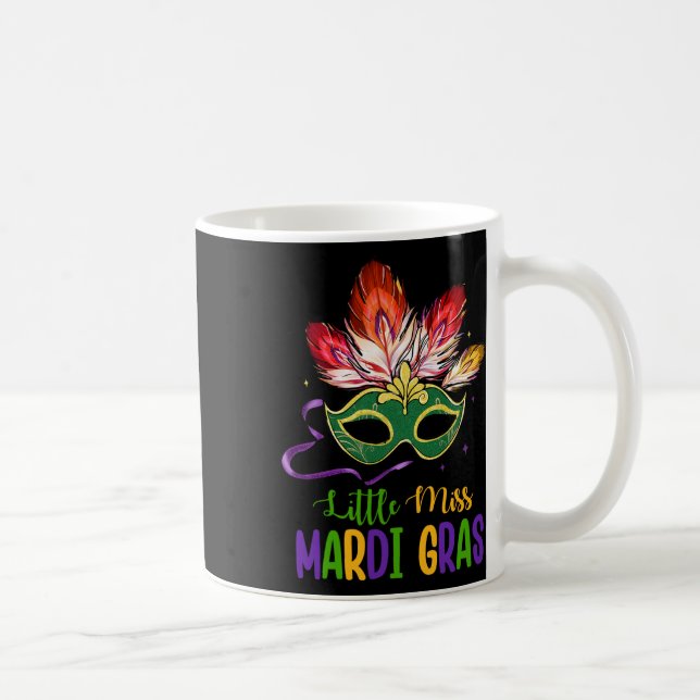 Lilla Fröken Mardi Gras Mardi Gras Mask Barn Prome Kaffemugg (Höger)