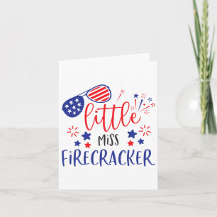 Lilla Fröken Smällkaramell 4:e Juli Flicka Småbarn Kort