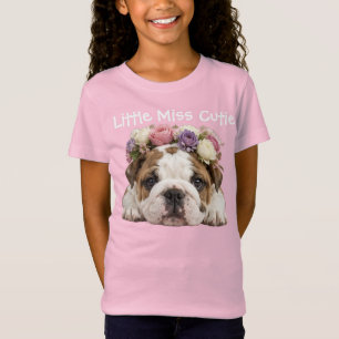 LILLA FRÖKEN SÖTNOS ENGELSK BULLDOGG TJEJER T SHIRT