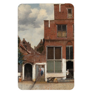 Lilla gatan av Johannes Vermeer Magnet