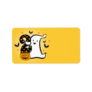 Lilla Ghost 2:a födelsedag Adressetikett
