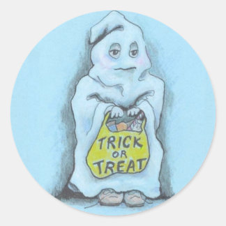 Lilla Ghost-etiketter Runt Klistermärke