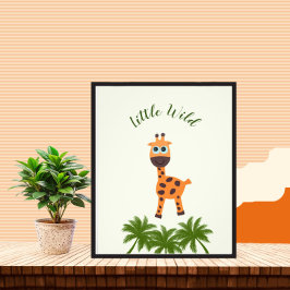 Lilla giraffe fototryck