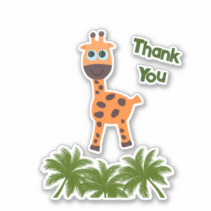Lilla giraffe klistermärken