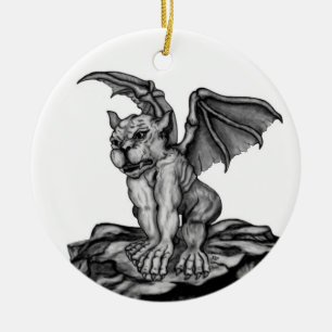 Lilla Golem Gargoyle Julgransprydnad Keramik