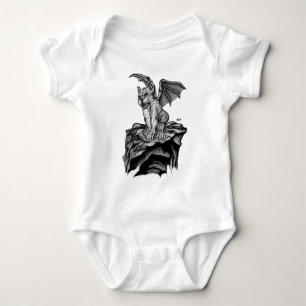 Lilla Golem Gargoyle - Svart och vit design Tee Shirt