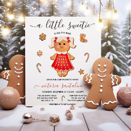 Lilla gosse Gingertea Girl Baby Shower Inbjudningar