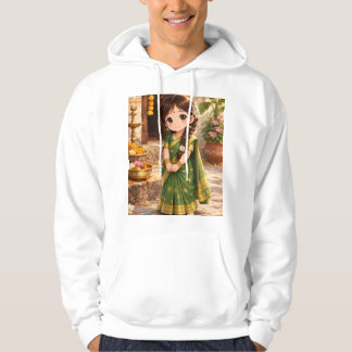 Lilla Grace i grönt Hoodie