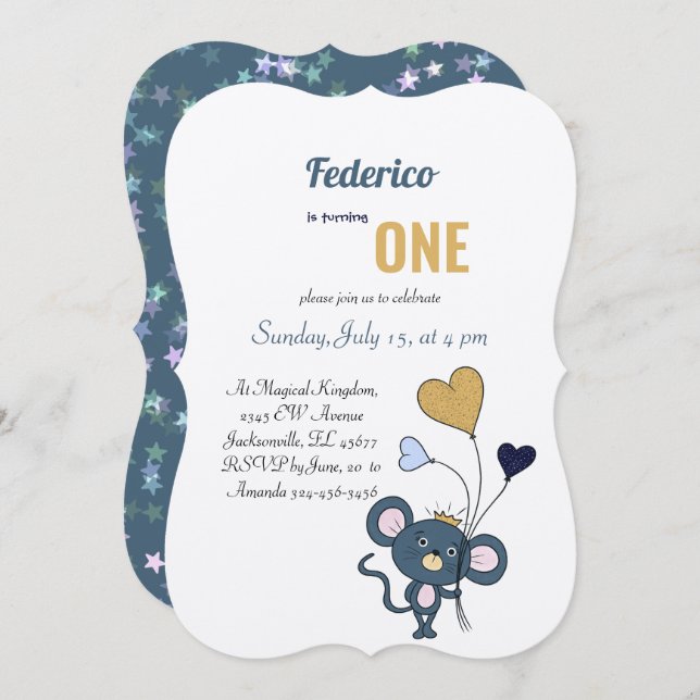 Lilla grått-musfödelserbjudande (Fram/baksida)