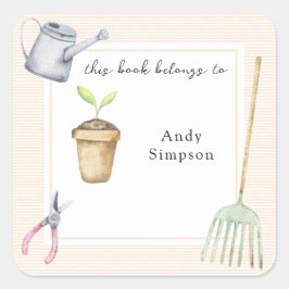 Lilla Grodd Denna bok tillhör Fyrkantigt Klistermärke