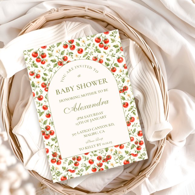 Lilla Grodden Botaniska Baby Shower Inbjudningar (Skapare uppladdad)