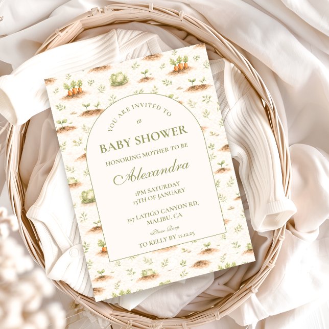 Lilla Grodden Trädgård - Baby Shower Inbjudningar (Skapare uppladdad)