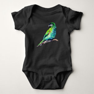 Lilla grönt parrot baby bodydräkt t shirt
