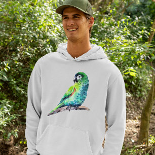 Lilla grönt parrot hoodie