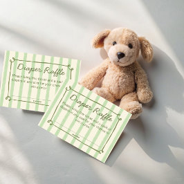 Lilla grout Baby Shower diaper raffle Tilläggskort