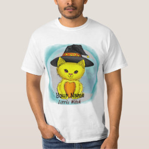 Lilla Gult Cat Witch t-shirts