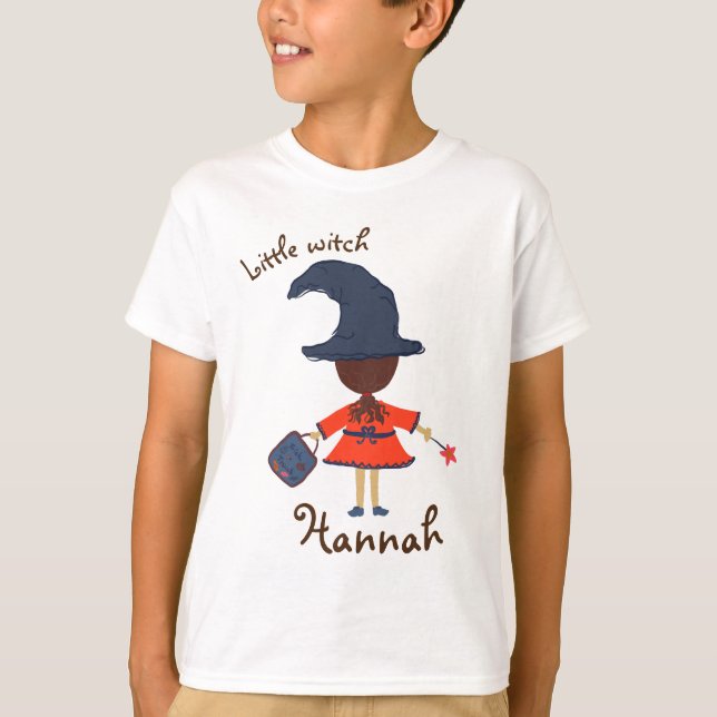 Lilla häxa anpassningsbar t shirt (Framsida)