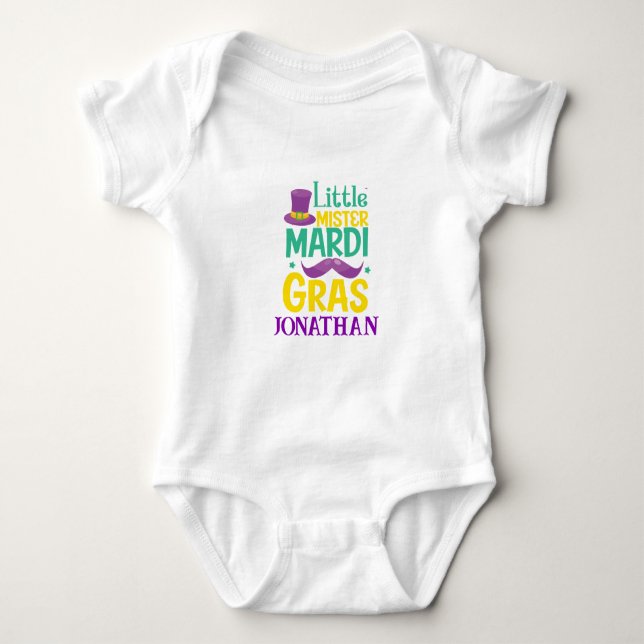 Lilla herr Mardi Gras Personlig T Shirt (Framsida)