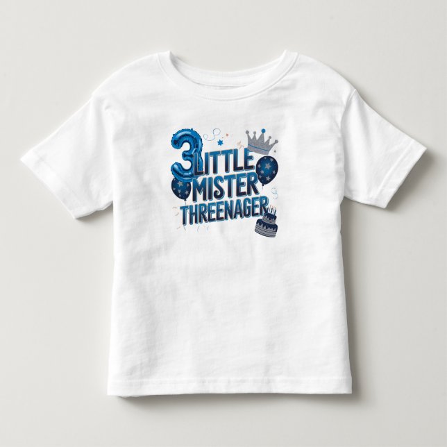 Lilla herr Tre-nåring T-shirt (Framsida)