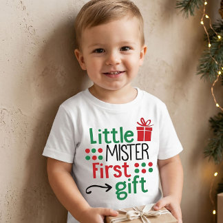 Lilla Herrens Första Julpresent T Shirt