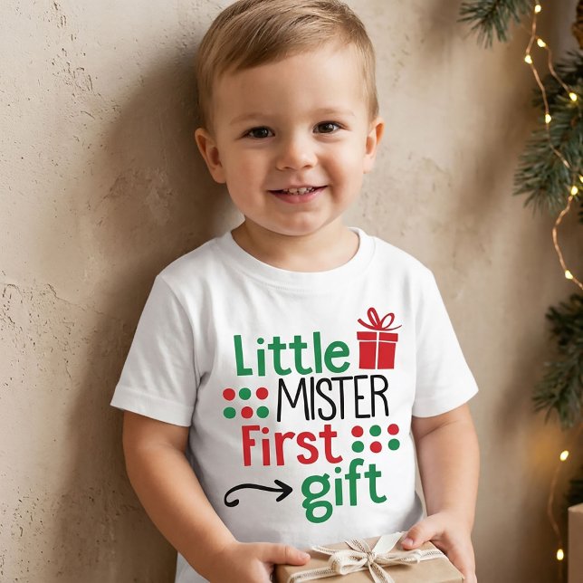 Lilla Herrens Första Julpresent T Shirt (Skapare uppladdad)