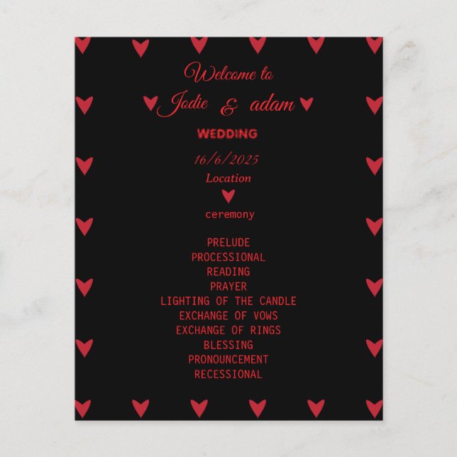 lilla hjärtan bröllop (Framsida)