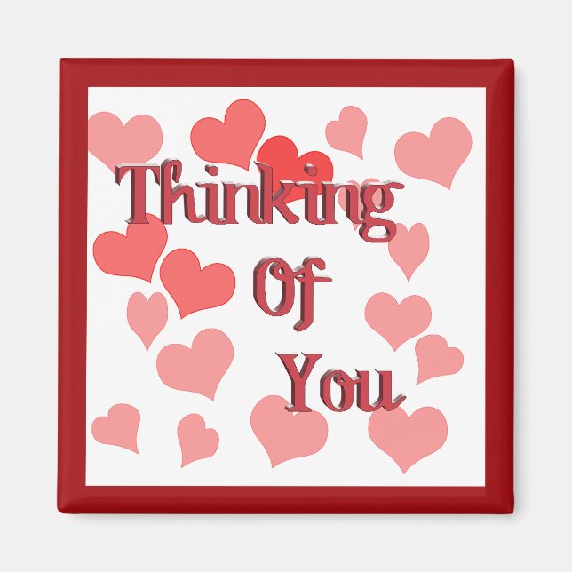 Lilla hjärtan tänker på dig magnet (Framsidan)