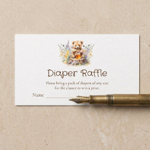 Lilla Honey på väg Diaper Raffle Biljetter Tilläggskort