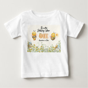 Lilla Honey To Bee One Wildflower 1-årsdag T Shirt