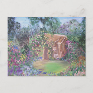 Lilla huset i slutet av Väg Vykort