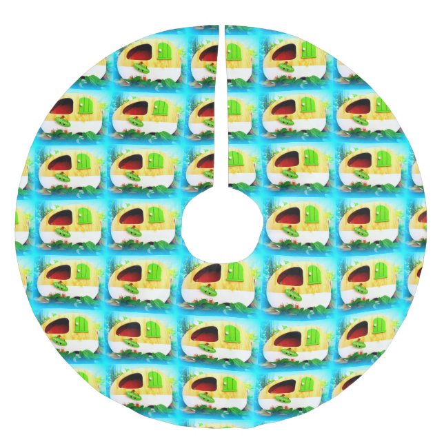 lilla husroman caravan julgransmatta borstad polyester (Framsidan)