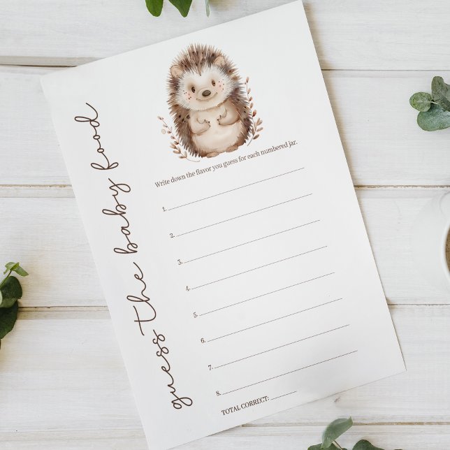 Lilla Igelkott Gissa Babymat Baby Shower Game Poster (Skapare uppladdad)