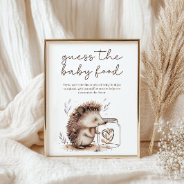 Lilla Igelkott Gissa Babymat Baby Shower Game Poster