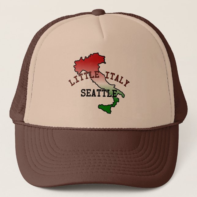 Lilla Italien Seattle Truckerkeps (Framsida)