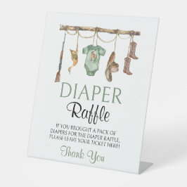 Lilla jägare Babyskåpare Diaper Raffle Sign