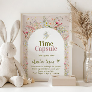 Lilla jodblommor Garden Party-tidskassett Poster