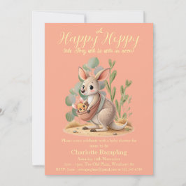 Lilla Joey Peach Baby Shower-inbjudan Inbjudningar