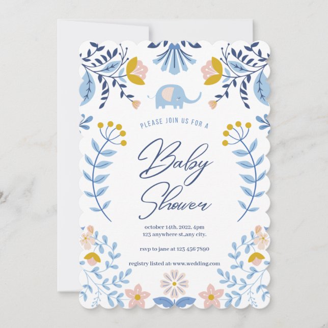 Lilla jordnöt på det sätt jag bjuder in till babyk inbjudningar (Framsida)