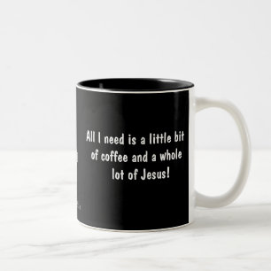 Lilla kaffe en massa Jesus gotGod316.com Två-Tonad Mugg