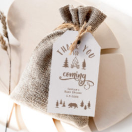 Lilla kamper, brun skogsbebisdusch presentetikett