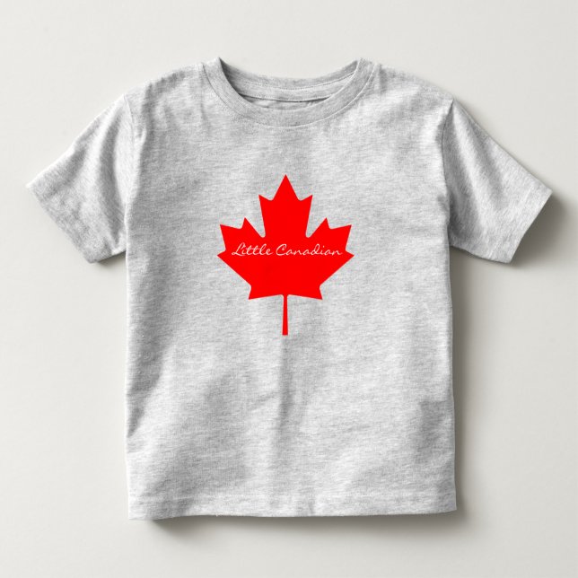 Lilla kanadensisk rödmaple löv Kanada småbarn T Shirt (Framsida)